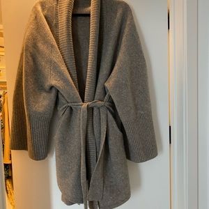 Oversized gray wool jacket